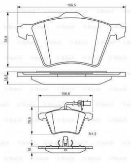 Комплект тормозных колодок BOSCH 0986494415