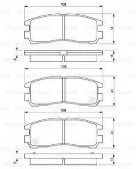 Гальмівні колодки дискові BOSCH 0 986 424 467