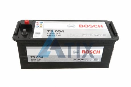 Акумулятор 12В/154Аг/1150А/39,84кг 0 092 T30 540 BOSCH 0092T30540