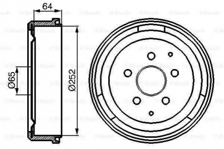 Тормозной барабан BOSCH 0 986 477 033