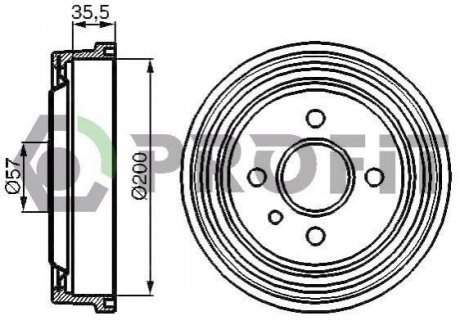 Тормозный барабан PROFIT 5020-0069