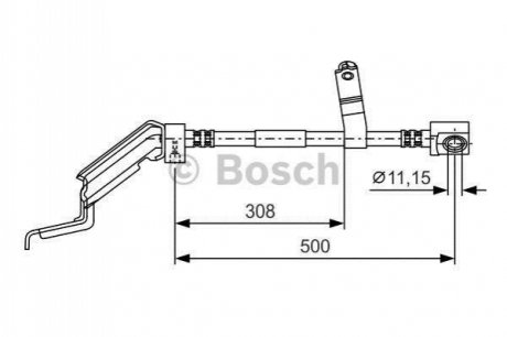 Тормозной шланг BOSCH 1 987 476 866 (фото 1)