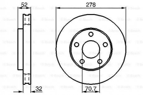 Тормозной диск BOSCH 0986478486 (фото 1)