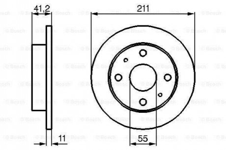 Тормозной диск BOSCH 0 986 479 119 (фото 1)