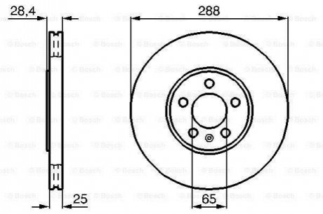 Тормозной диск BOSCH 0986478619 (фото 1)