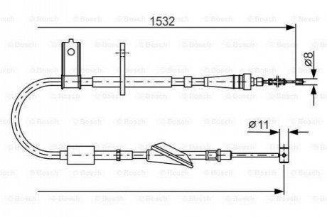 Clutch cables BOSCH 1 987 482 093