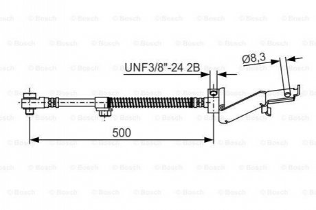 BRAKE HOSES BOSCH 1 987 476 865 (фото 1)