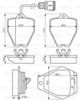 ГАЛЬМіВНі КОЛОДКИ, ДИСКОВі BOSCH 0986494436 (фото 1)