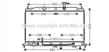 Радіатор охолодження HYUNDAI Accent (вир-во) AVA COOLING HYA2177 (фото 1)