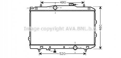 Радіатор охолодження KIA CERATO 2004- (Ava) AVA COOLING KA2119
