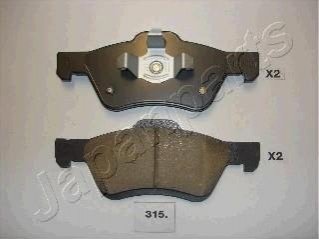 _колодки дисковые передние с антискрип. пл. mazda tribute 2.0-3.0i 00> JAPANPARTS PA-315AF