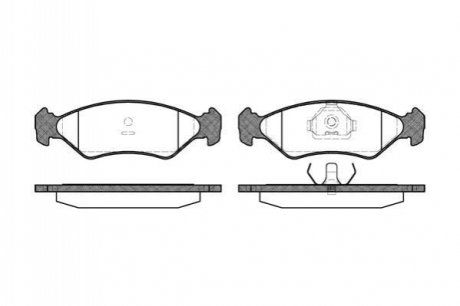 285 10_=fdb589 колодки дисковые п. ford fiesta 1.11.31.41.8d 96-01 REMSA 0285.10 (фото 1)