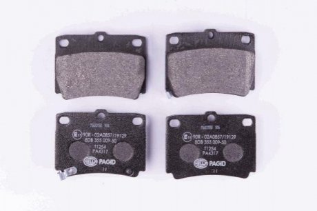 Комплект тормозных колодок, дисковый тормоз HELLA 8DB 355 009-501