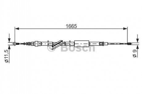 Трос, стояночная тормозная система BOSCH 1 987 477 249