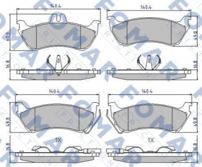 Гальмівні колодки (набір) FOMAR FO922481