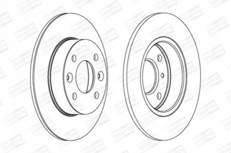 Диск тормозной передний CHAMPION 561257CH