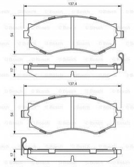 Тормозные колодки BOSCH 0 986 494 571