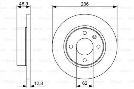 Тормозной диск BOSCH 0986479491 (фото 1)