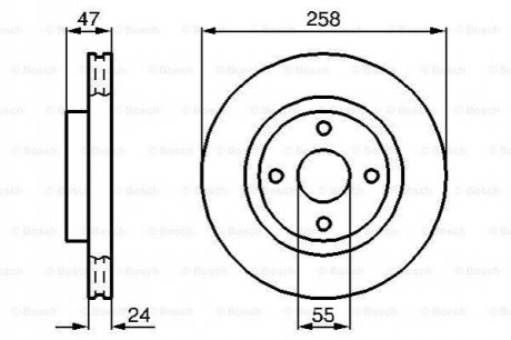 Тормозной диск BOSCH 0 986 478 989