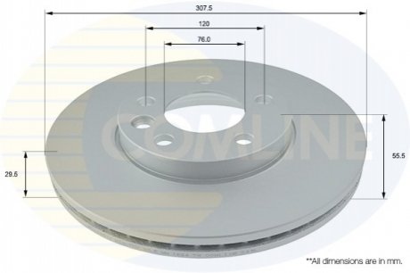 Тормозной диск COMLINE ADC1451V (фото 1)