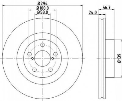 Тормозной диск HELLA 8DD355112-051