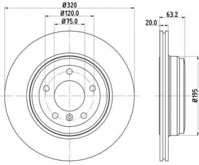 Тормозной диск HELLA 8DD355109-941