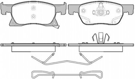 Колодки дисковые передние opel astra k 1.0 15> REMSA 168102 (фото 1)