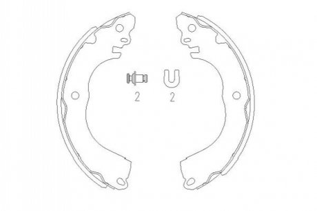 Комплект гальмівних колодок PARTS KAVO KBS-7416