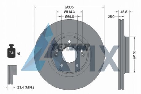 Диск гальмівний TEXTAR 92292205