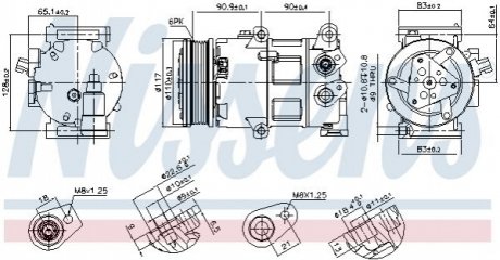 Компресор FORD TRANSIT/TOURNEO CONNECT (CHC) (13-) 1.6 EcoBoost NISSENS 890418