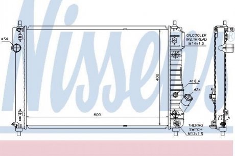 Радіатор CT/GMC AVEO(05-)1.4 16V VVT[OE 96942181] NISSENS 61687