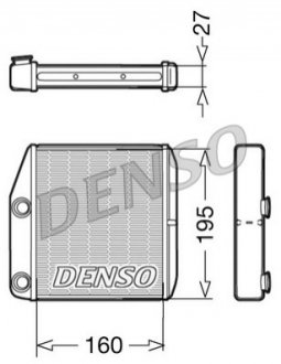 Радиатор отоп. FIAT Grande Punto OPEL Corsa 2006 DENSO DRR09075 (фото 1)