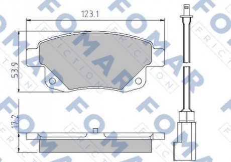 Колодки гальмівні задні Ford Transit 06-1852717 FOMAR FO 925281 (фото 1)