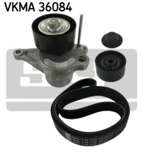 Комплект поліклиновий (ремінь+ролики) SKF VKMA 36084 (фото 1)