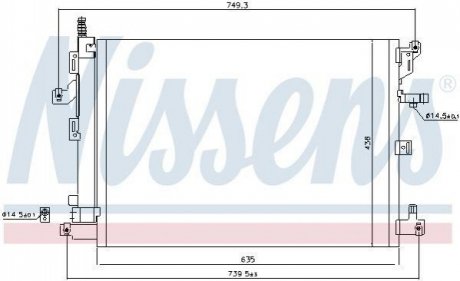 Конденсер VOLVO XC 90 I (02-) 2.5 T NISSENS 940830