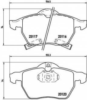 Тормозные колодки дисковые, к-кт. BREMBO P 59 048