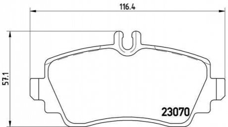 Тормозные колодки дисковые, к-кт. BREMBO P 50 035