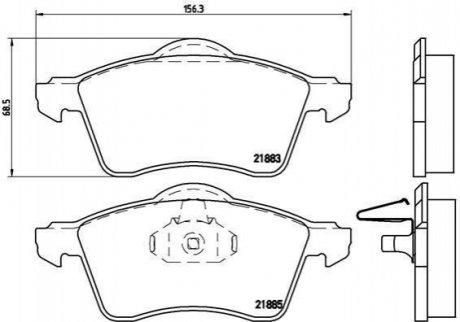 Тормозные колодки дисковые, к-кт. BREMBO P 85 047