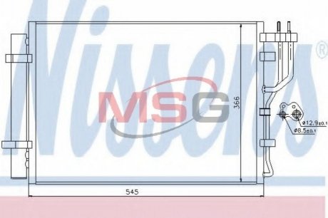 Радиатор кондиционера (конденсор) NISSENS 940251