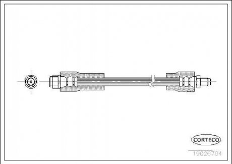 Шланг тормозной Mercedes CORTECO 19026704