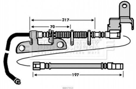 Гальмівні шланги BORG & BECK BBH7553 (фото 1)