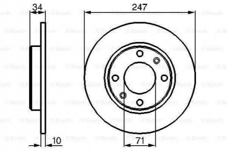 Тормозной диск BOSCH 0 986 478 359