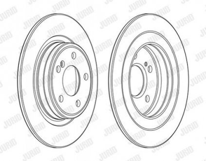 Гальмівний диск задній Mercedes A-Class (W176), B-Class (W246, W242), CLA (X117, C117), GLA (X156) Jurid 563140JC (фото 1)