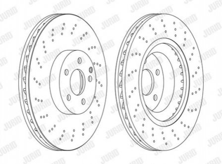 Гальмівний диск передній Mercedes E-Class (W211, S211), S-Class (S221, C216), SL (R230) Jurid 562678JC1