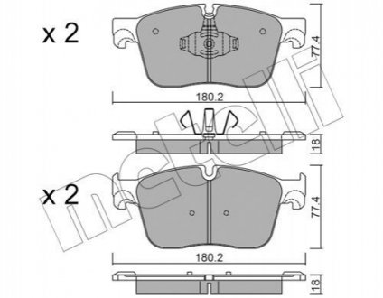 Комплект гальмівних колодок (дискових) 22-1124-0 Metelli 2211240