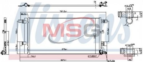 Конденсатор кондиционера Audi A4 15+ NISSENS 941076