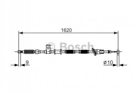 Трос ручного тормоза volvo s40 i 95-03, v40 95-04, BOSCH 1 987 477 894