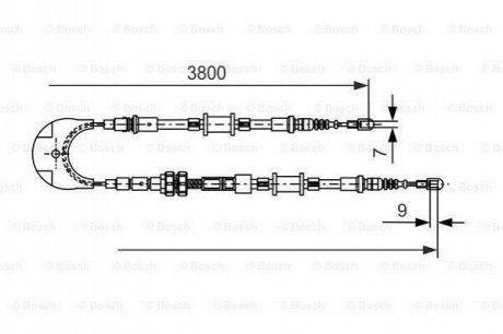 Трос, стояночная тормозная система BOSCH 1 987 477 731