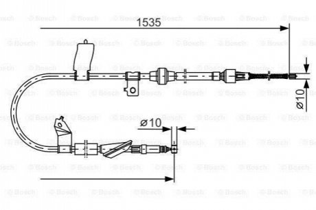 Трос, стояночная тормозная система BOSCH 1 987 482 085 (фото 1)