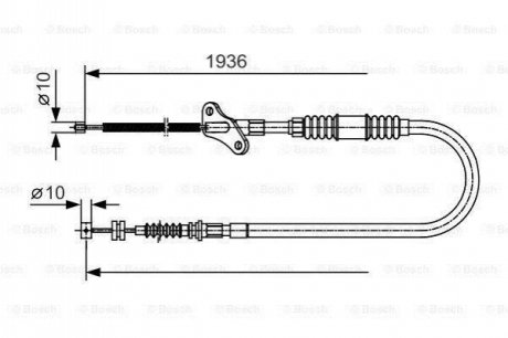 Трос, стояночная тормозная система BOSCH 1 987 482 111